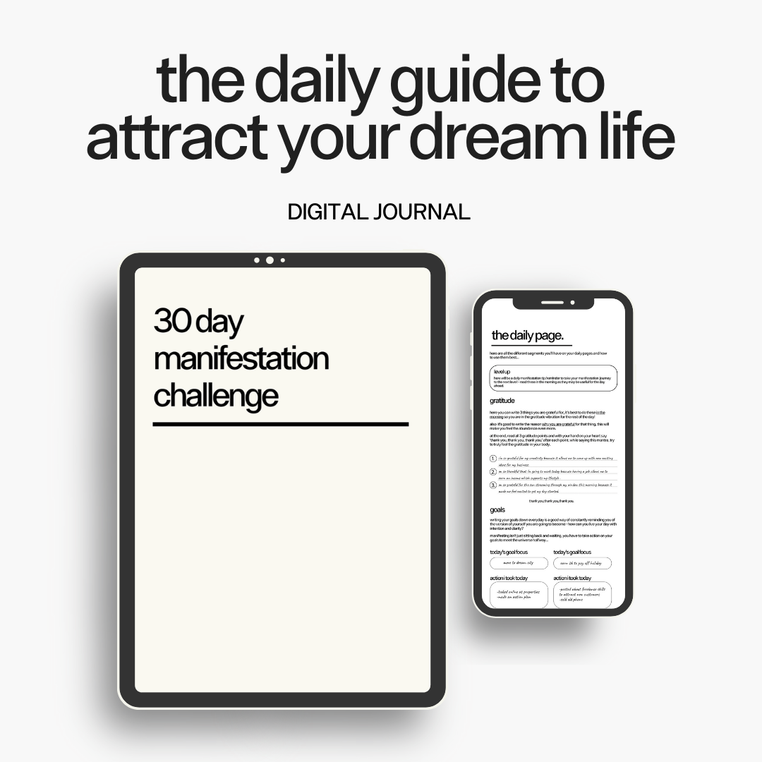 30 day manifestation challenge - digital PDF journal