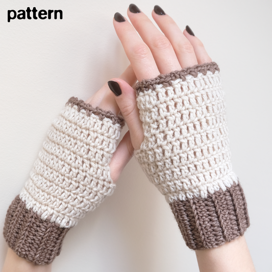 essential hand warmers - crochet pattern pdf & video guide